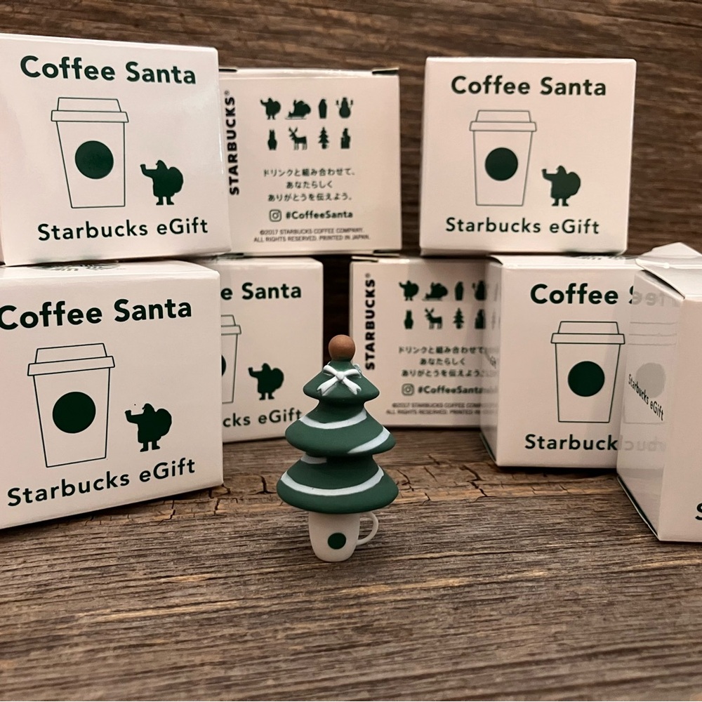 Starbucks 2017 JAPAN Christmas Coffee Santa eGift Figures HTF - Picture 4 of 16